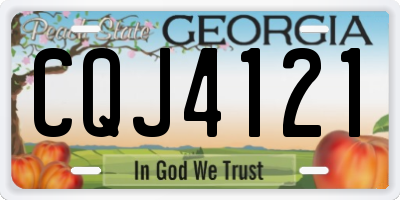 GA license plate CQJ4121