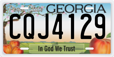 GA license plate CQJ4129
