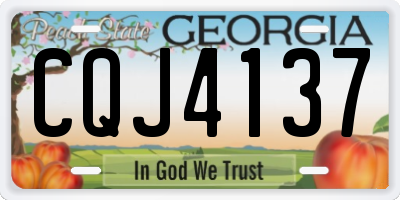 GA license plate CQJ4137