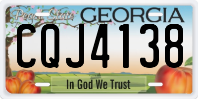 GA license plate CQJ4138