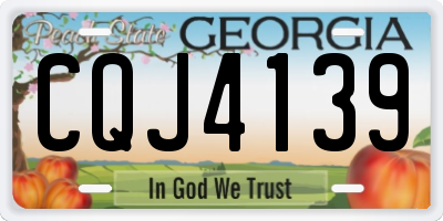 GA license plate CQJ4139