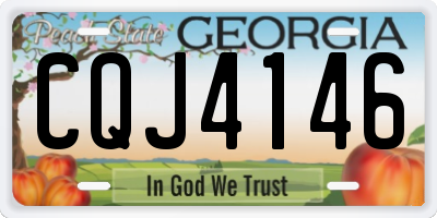 GA license plate CQJ4146