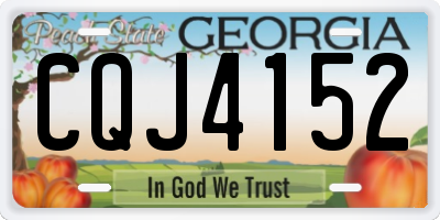 GA license plate CQJ4152