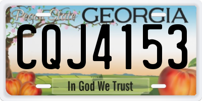 GA license plate CQJ4153