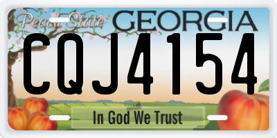 GA license plate CQJ4154
