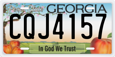 GA license plate CQJ4157