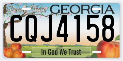GA license plate CQJ4158