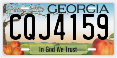 GA license plate CQJ4159