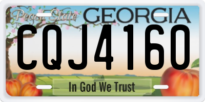 GA license plate CQJ4160