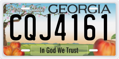 GA license plate CQJ4161