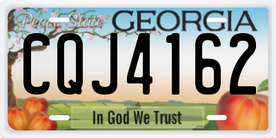 GA license plate CQJ4162