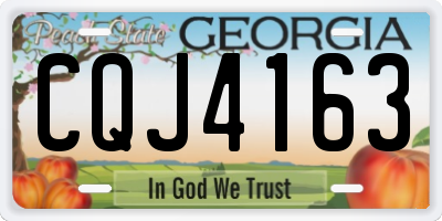 GA license plate CQJ4163