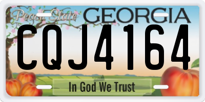 GA license plate CQJ4164