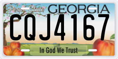 GA license plate CQJ4167
