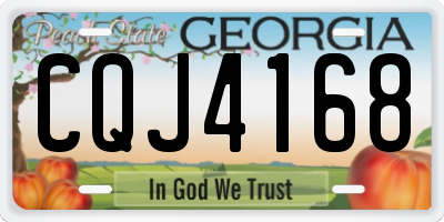 GA license plate CQJ4168