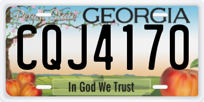 GA license plate CQJ4170