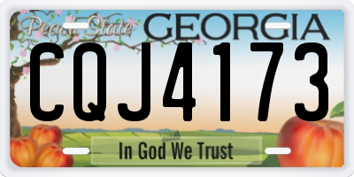 GA license plate CQJ4173