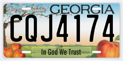 GA license plate CQJ4174