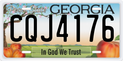 GA license plate CQJ4176