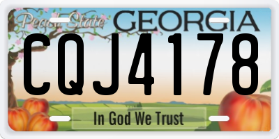 GA license plate CQJ4178