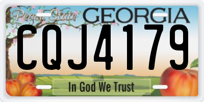 GA license plate CQJ4179