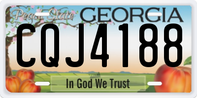 GA license plate CQJ4188