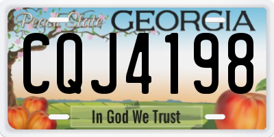 GA license plate CQJ4198