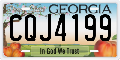 GA license plate CQJ4199