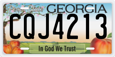 GA license plate CQJ4213