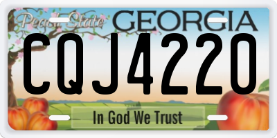 GA license plate CQJ4220