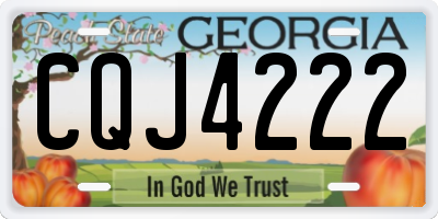 GA license plate CQJ4222
