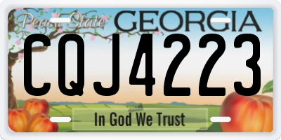 GA license plate CQJ4223