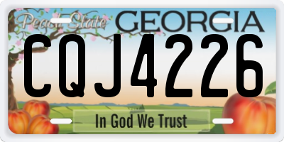 GA license plate CQJ4226