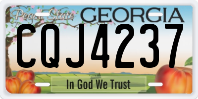 GA license plate CQJ4237