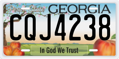 GA license plate CQJ4238