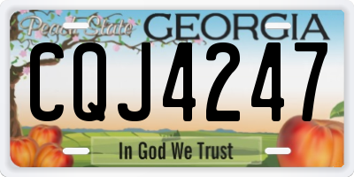 GA license plate CQJ4247