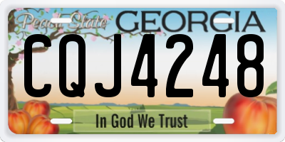 GA license plate CQJ4248