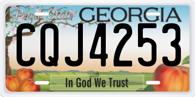 GA license plate CQJ4253