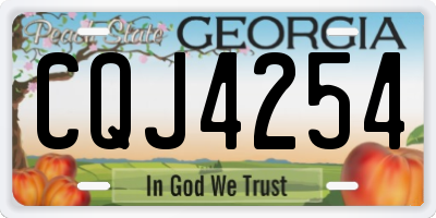 GA license plate CQJ4254