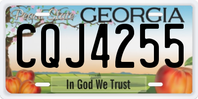 GA license plate CQJ4255