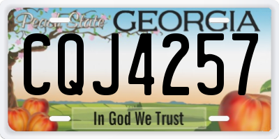 GA license plate CQJ4257