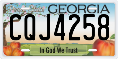 GA license plate CQJ4258