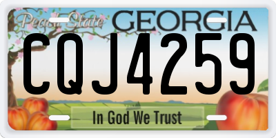 GA license plate CQJ4259
