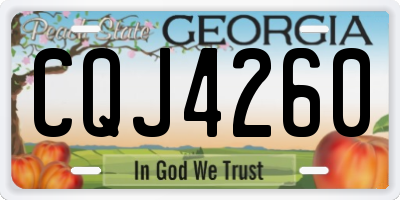 GA license plate CQJ4260