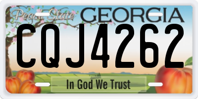 GA license plate CQJ4262