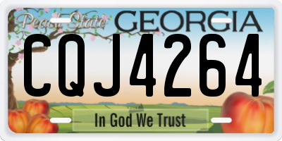 GA license plate CQJ4264