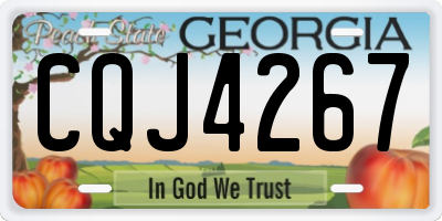 GA license plate CQJ4267