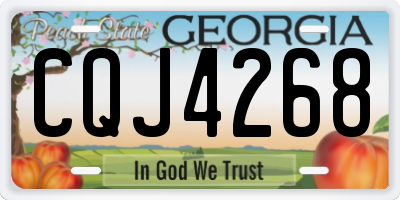 GA license plate CQJ4268