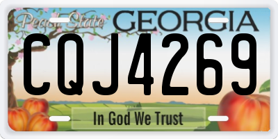 GA license plate CQJ4269