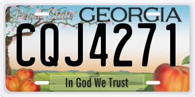 GA license plate CQJ4271